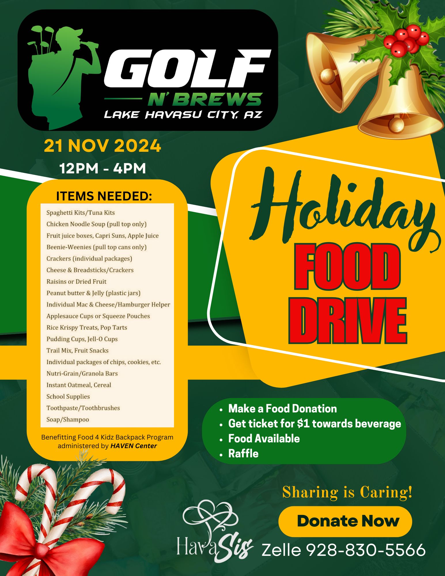 HAVASIS HOLIDAY FOOD DRIVE